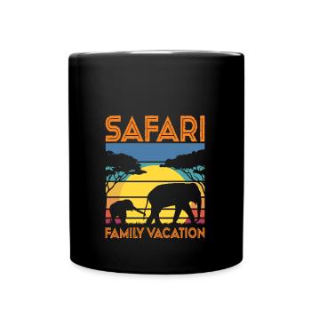 Safari Vacances en famille - Mug uni - noir - Devant