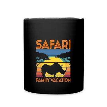 Safari Vacances en famille - Mug uni - noir - Devant
