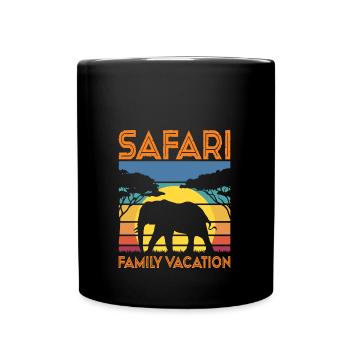 Safari Vacances en famille - Mug uni - noir - Devant