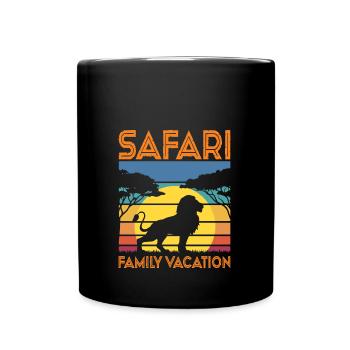 Safari Family Holiday - Full Colour Mug - black - Front
