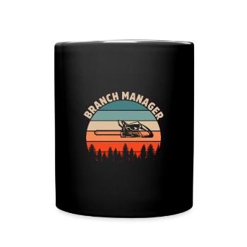 Idée cadeau de tronçonneuse Fabrication de bois Bûcherons - Mug uni - noir - Devant