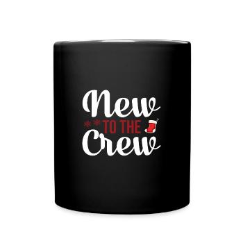 Neu in der Team Weihnachten - Tasse einfarbig - Schwarz - Vorne