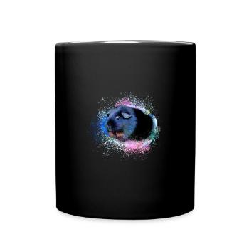 Cochons d’Inde, graffiti, peinture, coloré - Mug uni - noir - Devant