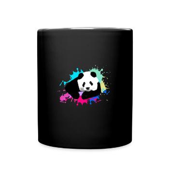 Panda,Panda Bear,Colorful,Graffiti,Painting,Blots - Full Colour Mug - black - Front