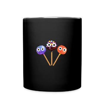 lutscher,cakepop,lollie,kuchen - Tasse einfarbig - Schwarz - Vorne
