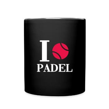 Padel PADELTENNIS Padelspieler Padeltennis-love - Tasse einfarbig - Schwarz - Vorne