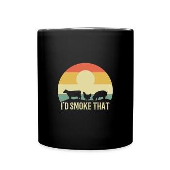 BBQ - Tasse einfarbig - Schwarz - Vorne