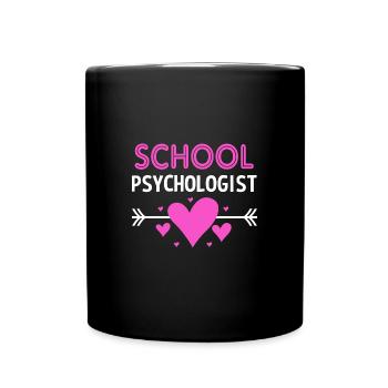 School psychologist, psychologist, psychotherapist - Full Colour Mug - black - Front