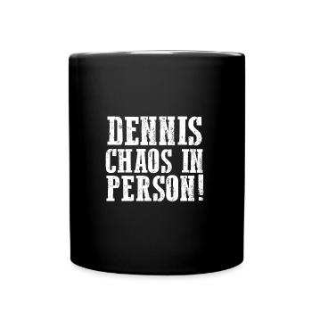 First name Dennis - Full Colour Mug - black - Front