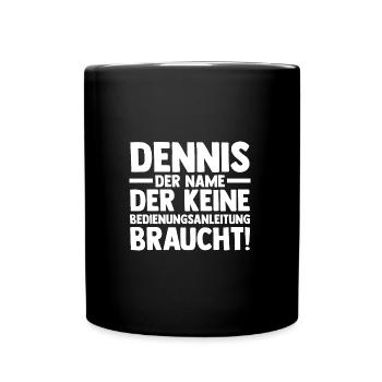 Prénom Dennis - Mug uni - noir - Devant