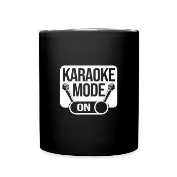 Karaoke - Tasse einfarbig - Schwarz - Vorne
