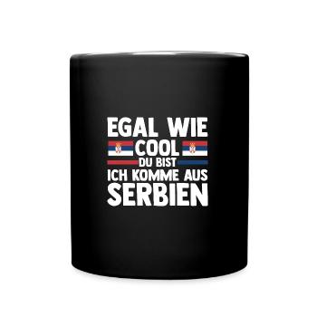 Serbe Serbe Serbie - Mug uni - noir - Devant