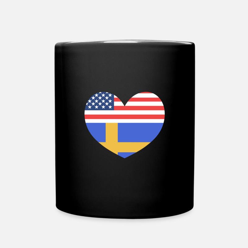 Schweden Schwedisch - Tasse einfarbig - Schwarz
