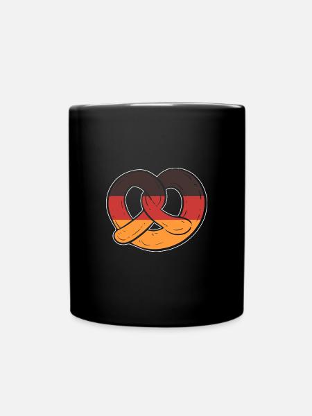Brezel Deutschland - Tasse einfarbig - Schwarz