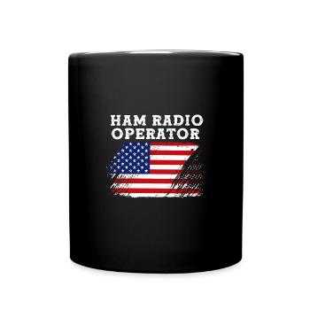 Amateurfunk Radio Antenne - Tasse einfarbig - Schwarz - Vorne