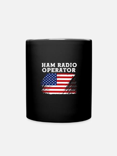 Amateurfunk Radio Antenne - Tasse einfarbig - Schwarz