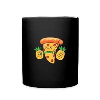 Pizza Hawaii Pizza Pineapple - Full Colour Mug - black - Front