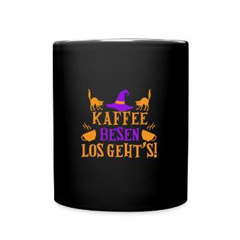 Sorcière Sorcière Balai Sorcière Costume Halloween - Mug uni - noir - Devant