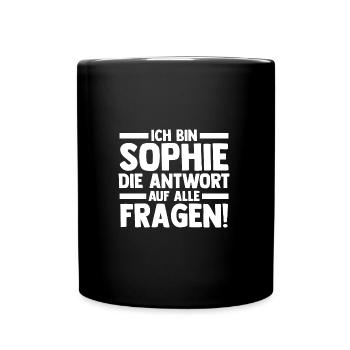 Prénom Licorne Sophie - Mug uni - noir - Devant