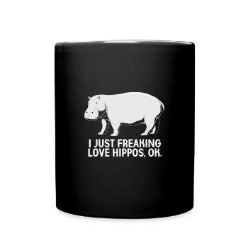Hippopotamus - Full Colour Mug - black - Front