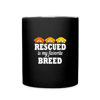 Dog Rescue Animal Rights Animal Rescue Animal Shelter - Full Colour Mug - black - Front