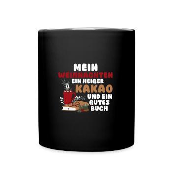 Père Noël Noël Livres de lecture - Mug uni - noir - Devant