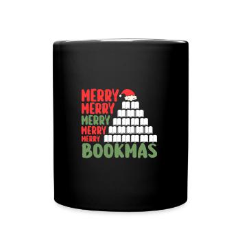 Père Noël Noël Livres de lecture - Mug uni - noir - Devant