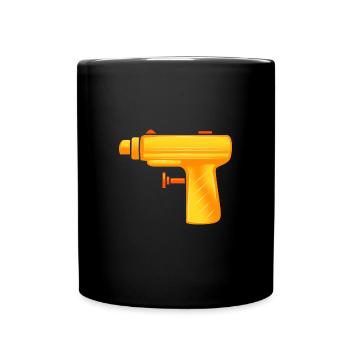 Wasserpistole - Tasse einfarbig - Schwarz - Vorne