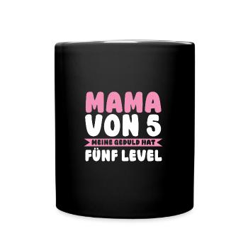Mom of 5 children - Full Colour Mug - black - Front