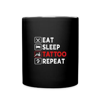 Tattoo Artist Tattoo Artist Tattooed Tattoo - Full Colour Mug - black - Front