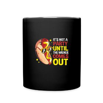 Collation hot-dog - Mug uni - noir - Devant