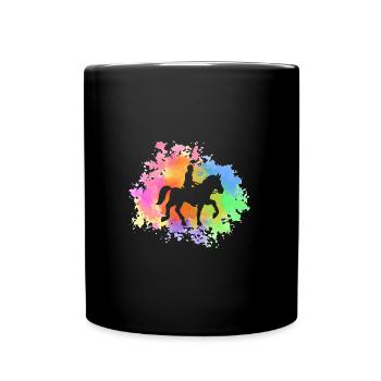 Cheval - Mug uni - noir - Devant