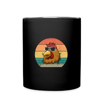 Chickens Hen - Full Colour Mug - black - Front