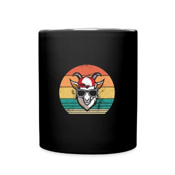 Chèvres - Mug uni - noir - Devant