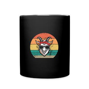 Chèvres - Mug uni - noir - Devant
