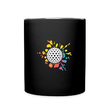 Golfspieler Golf - Tasse einfarbig - Schwarz - Vorne