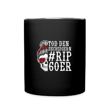 Geburtstag 70 Jahre - Tasse einfarbig - Schwarz - Vorne