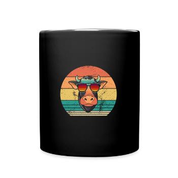 Cow Highland Cattle Cows - Full Colour Mug - black - Front