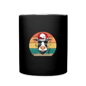 Cow Highland Cattle Cows - Full Colour Mug - black - Front