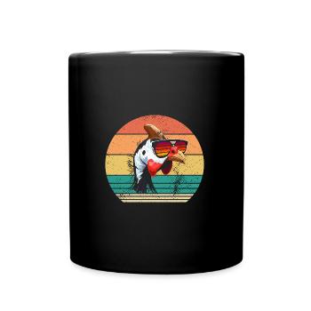 Poules Coq Pintade - Mug uni - noir - Devant