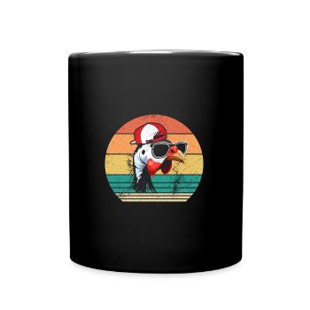 Poules Coq Pintade - Mug uni - noir - Devant