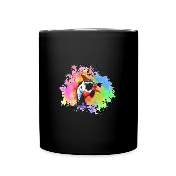 Poules Coq Pintade - Mug uni - noir - Devant