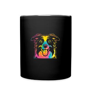 Border Collie - Mug uni - noir - Devant