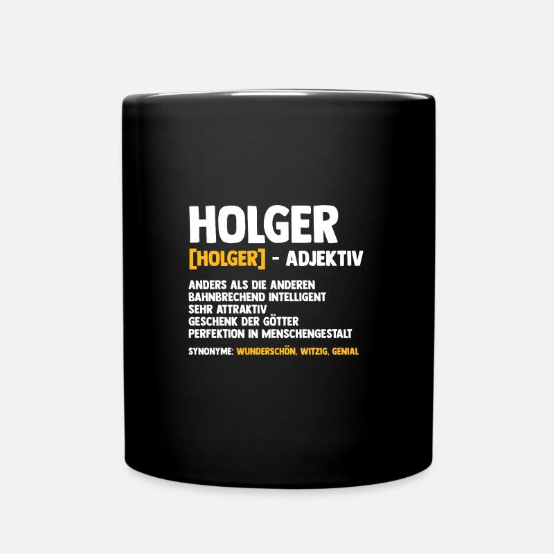 Holger - Tasse einfarbig - Schwarz