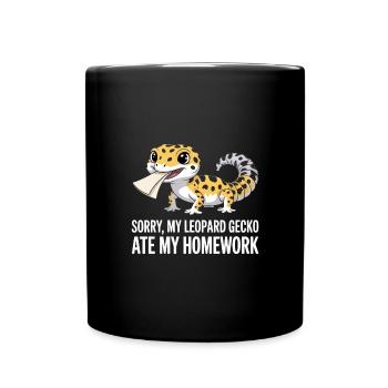 Léopard Gecko Léopard Gecko Reptile Terraristique - Mug uni - noir - Devant
