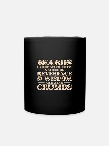 Beards carry crumbs - beard - Full Colour Mug - black