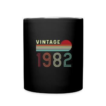 Vintage 1982 Anniversaire Rétro Vintage Cadeau - Mug uni - noir - Devant