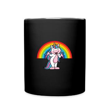 Créature mythique Fantasy Animal Rainbow Unicorn - Mug uni - noir - Devant