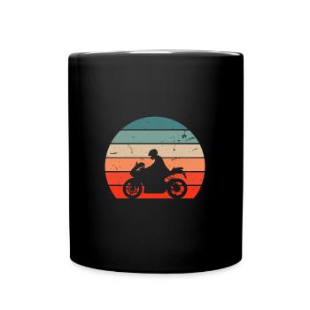 Motorcyclist Gift Idea Motorcycle Biker - Full Colour Mug - black - Front