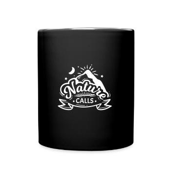 NATURE FORÊTS RANDONNÉE MONTAGNES DICTON MOTIF CADEAU - Mug uni - noir - Devant